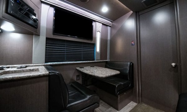 Tour bus lounge