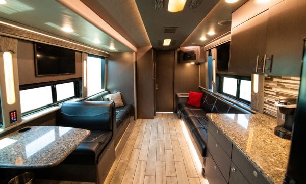 Tour bus lounge