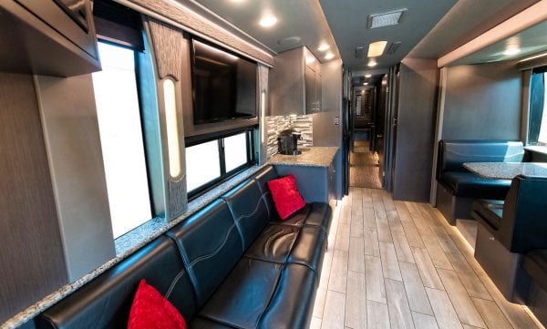 Entertainer tour bus lounge