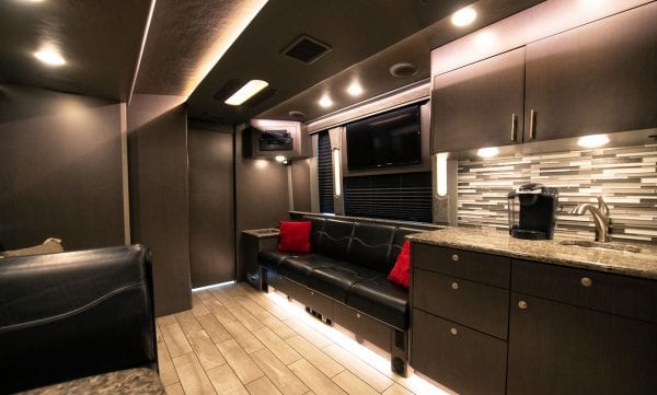 Entertainer tour bus seating