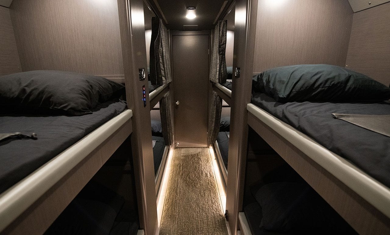 tour buses with bunk beds