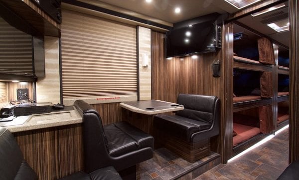 Wisdom tour bus dinette