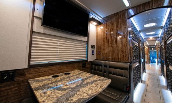 Entertainer tour bus lounge