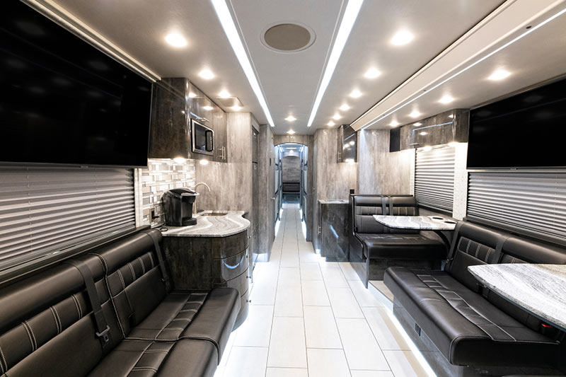 Modern entertainer coach interior