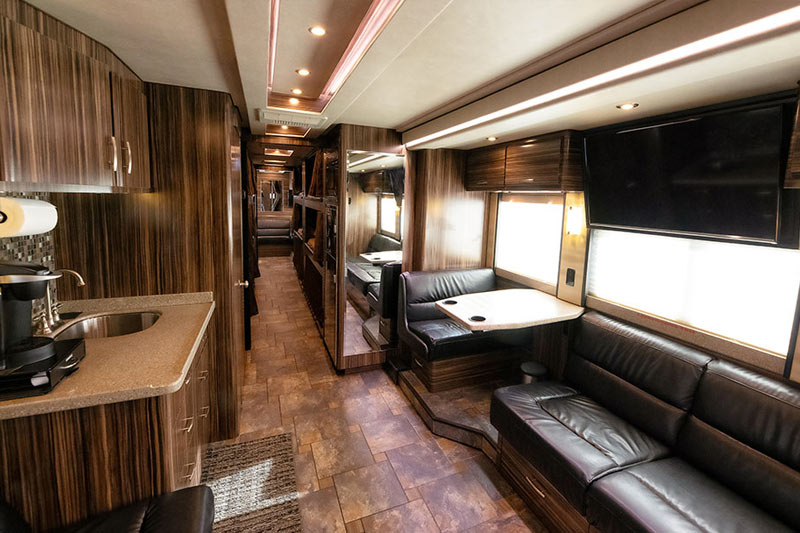 Tour bus interior