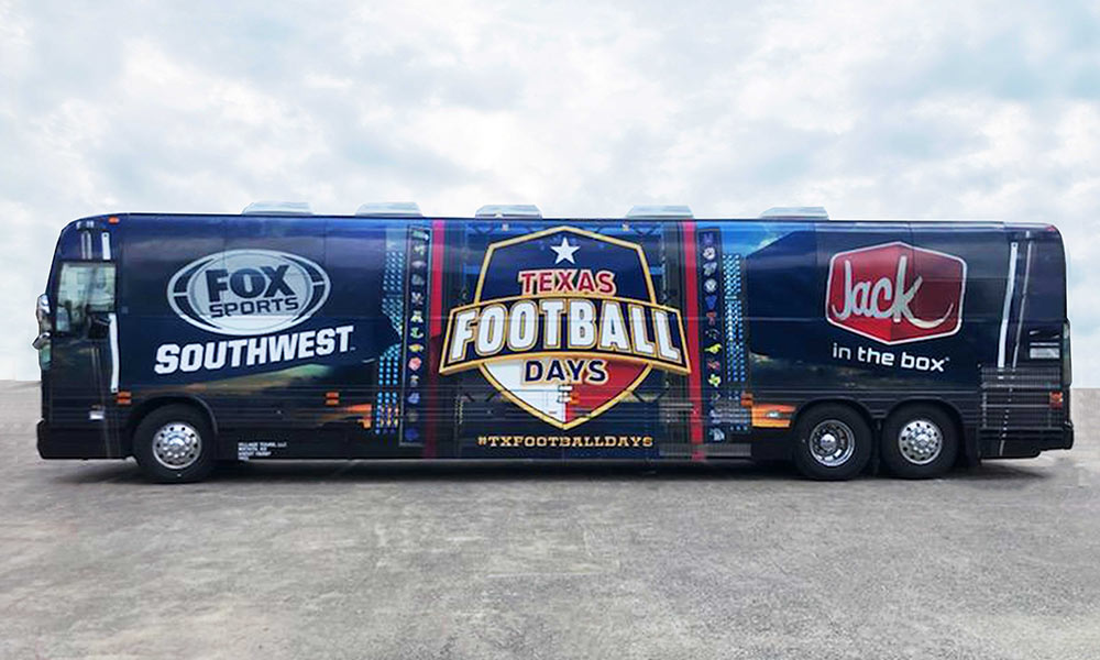 FOX media tour bus