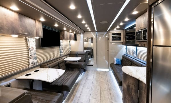 Tin Man tour bus lounge