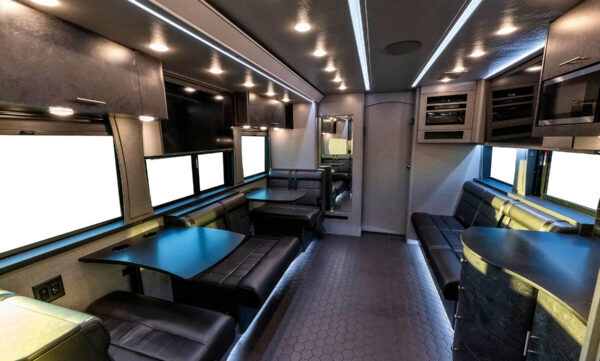 Midnight Tour Bus Front Lounge
