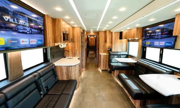 Sandman Entertainer Tour Bus Front Lounge