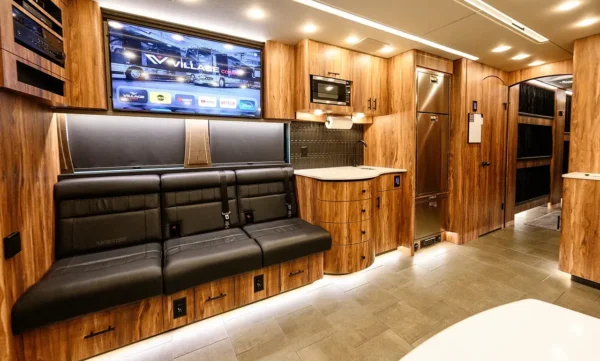 Sandman Prevost Entertainer Tour Bus Interior