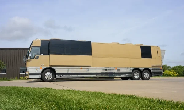 Sandman Prevost Entertainer Tour Bus Side View